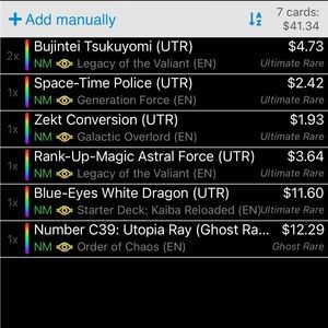 Yugioh cards Ultimate rares and 1 ghost rare